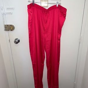 Rebdolls pink satin wide leg pants 2X